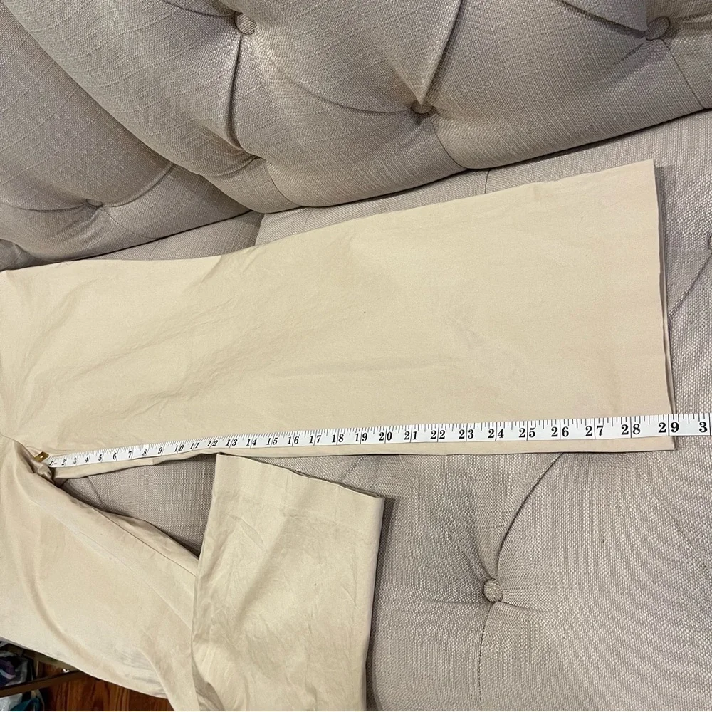 AB: Talbots Women's Pants Petite Size 10P Satin finish Cotton Blend Stretchy Tan